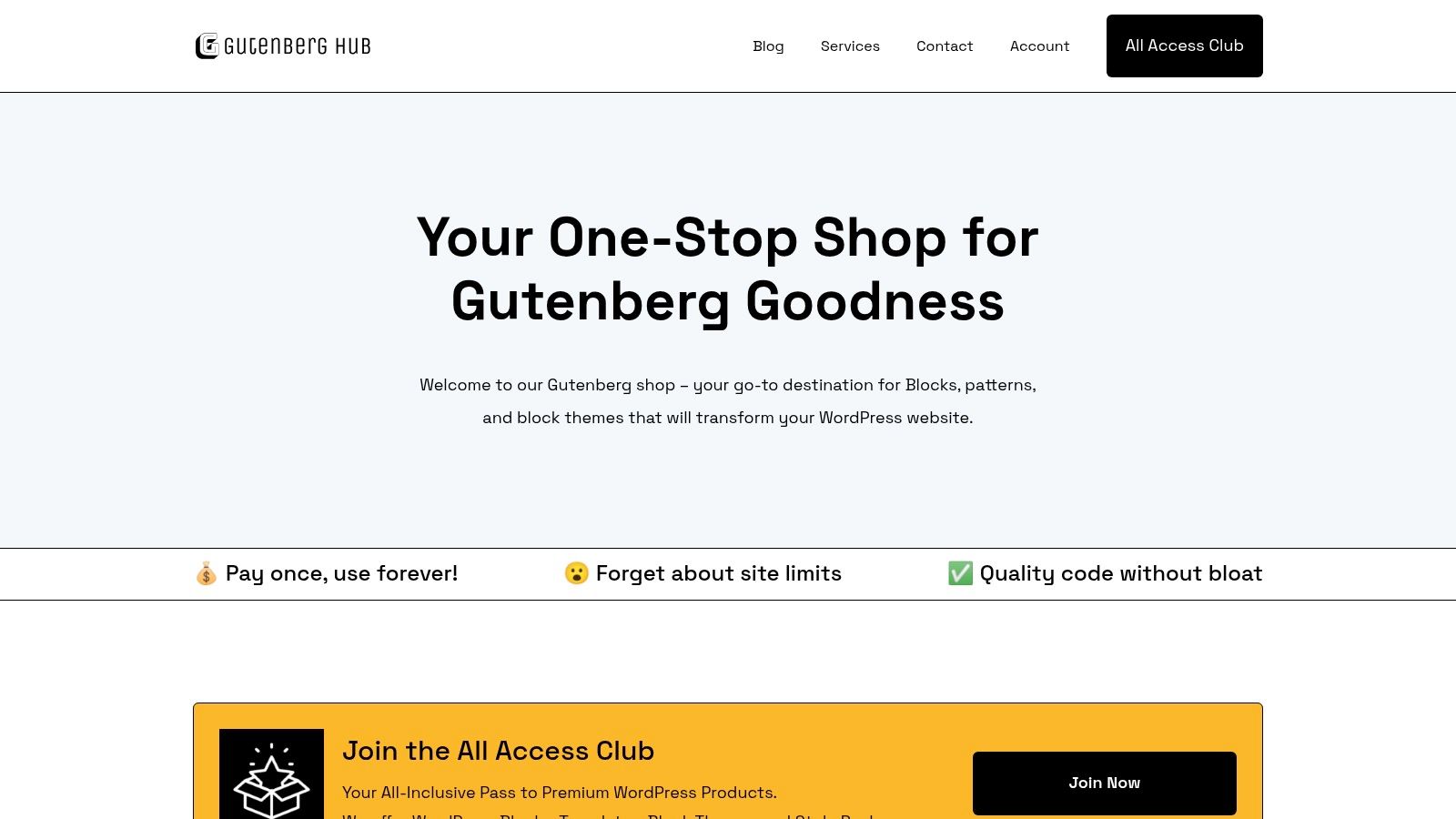 GutenbergHub (templates and pattern kits)