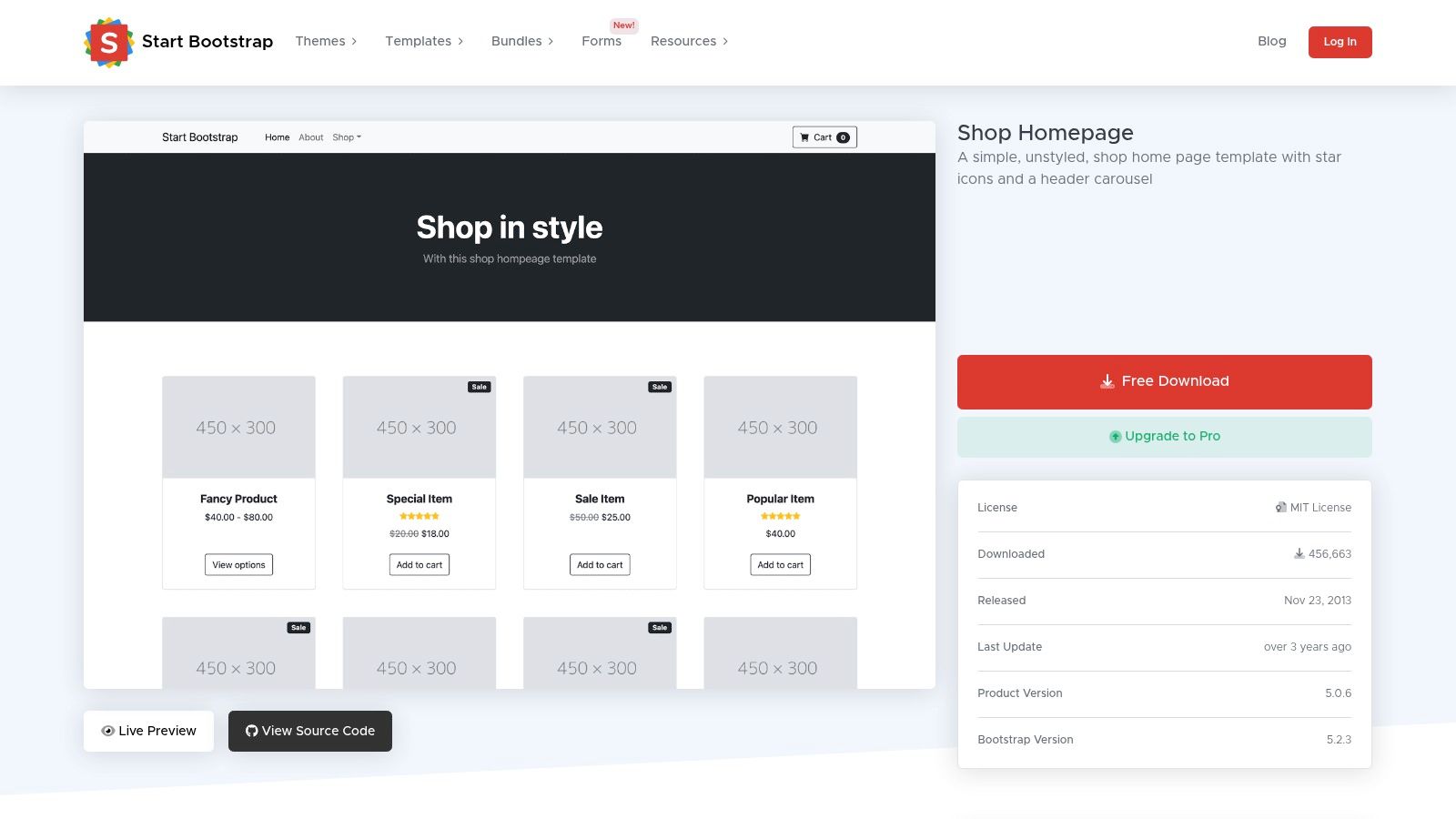 Start Bootstrap – Shop Homepage (Bootstrap 5)