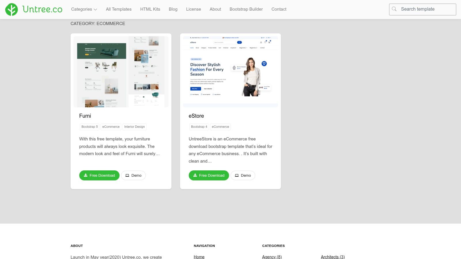 Untree – Furni (Bootstrap 5)